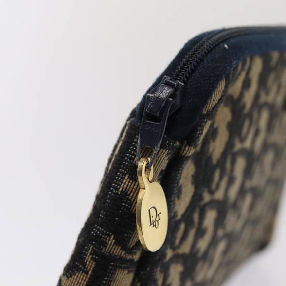 Christian Dior Trotter Canvas Clutch Bag Navy Auth ep4801 - Picture 8 of 16